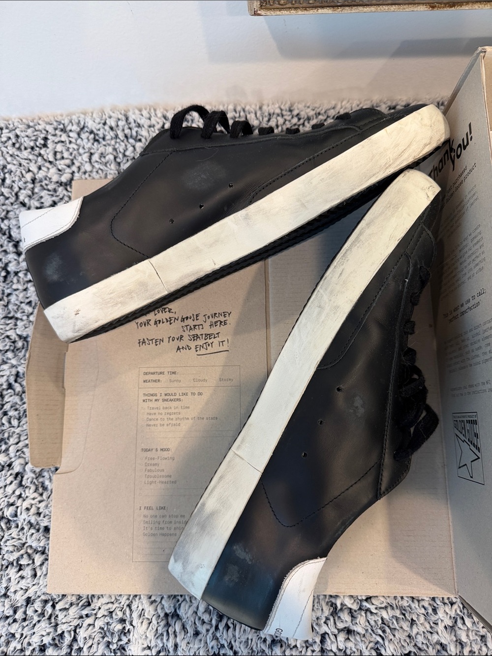 Still in Box! Golden Goose Superstars - black & white leather - outstanding - Picture 6 of 13
